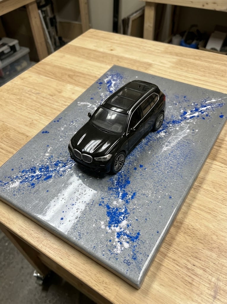 Cosmic X: Azure Storm – Vehicle Splatter Portrait