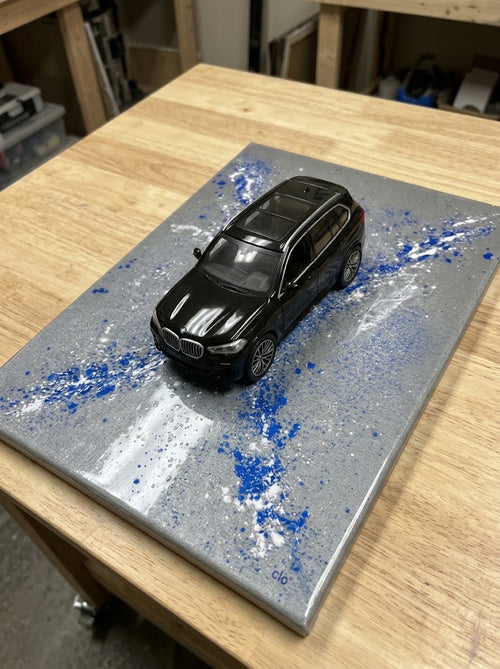 Cosmic X: Azure Storm – Vehicle Splatter Portrait
