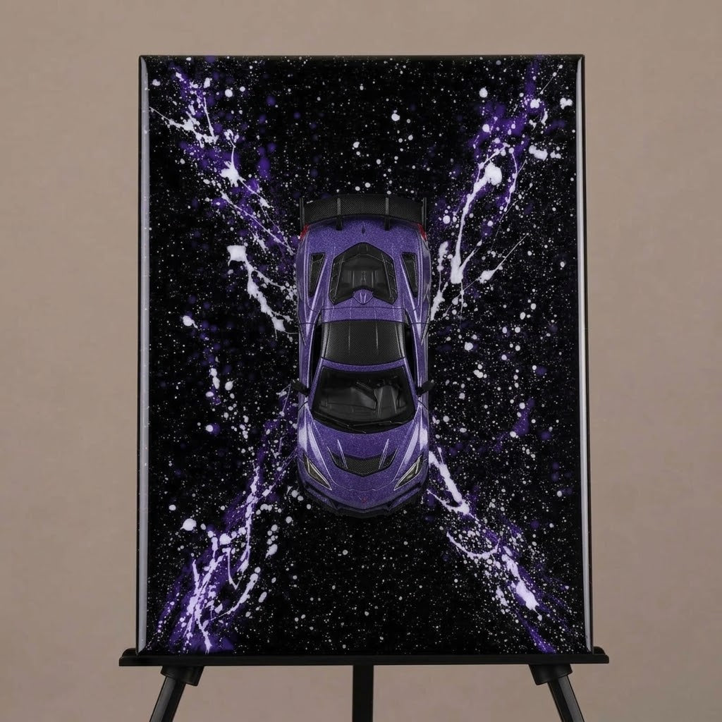 Cosmic X: Violet Eclipse – Vehicle Splatter Portrait