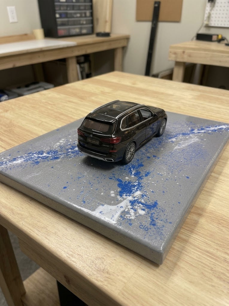 Cosmic X: Azure Storm – Vehicle Splatter Portrait