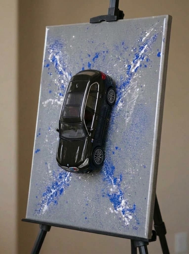 Cosmic X: Azure Storm – Vehicle Splatter Portrait