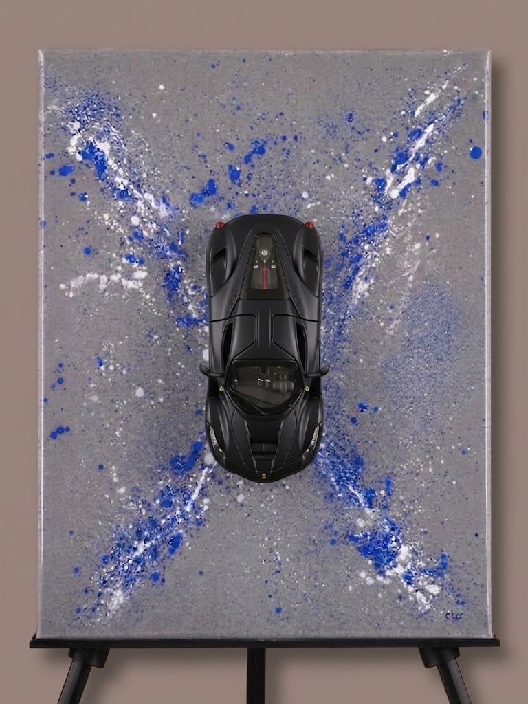 Cosmic X: Azure Storm – Vehicle Splatter Portrait