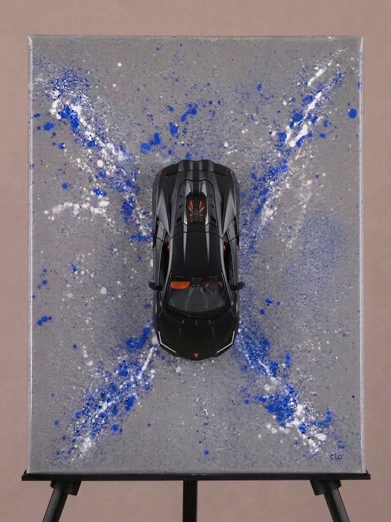 Cosmic X: Azure Storm – Vehicle Splatter Portrait