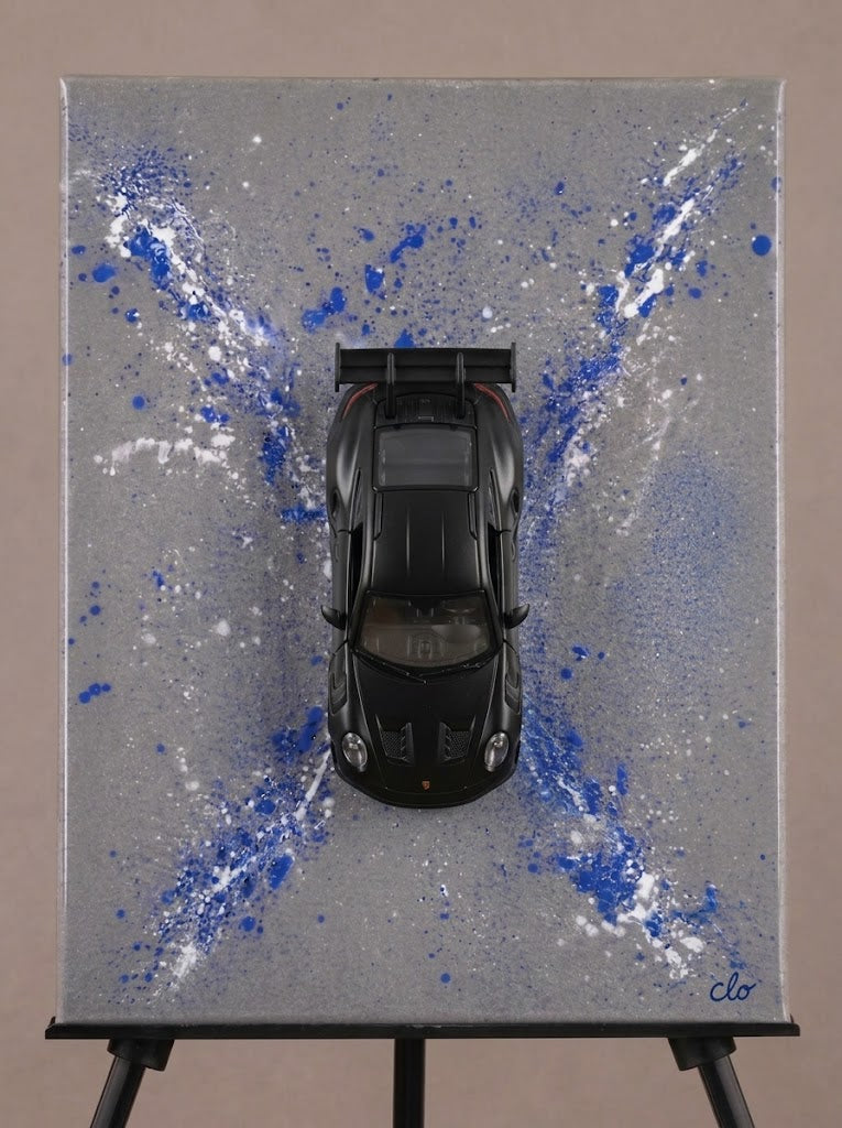 Cosmic X: Azure Storm – Vehicle Splatter Portrait