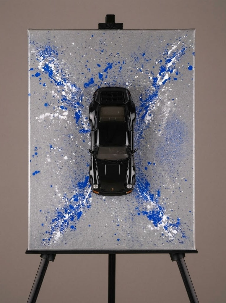 Cosmic X: Azure Storm – Vehicle Splatter Portrait