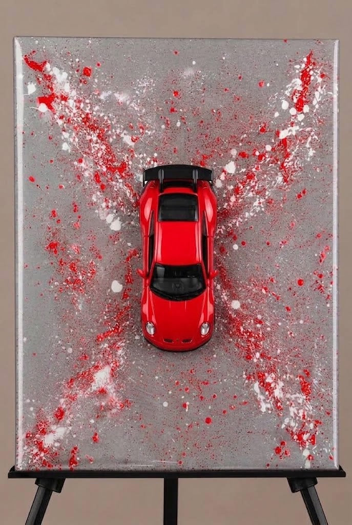Cosmic X: Scarlet Rush – Vehicle Splatter Portrait