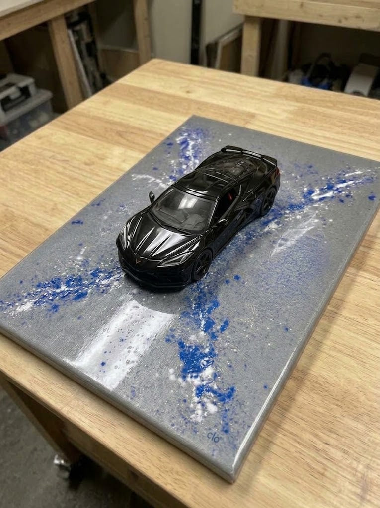 Cosmic X: Azure Storm – Vehicle Splatter Portrait